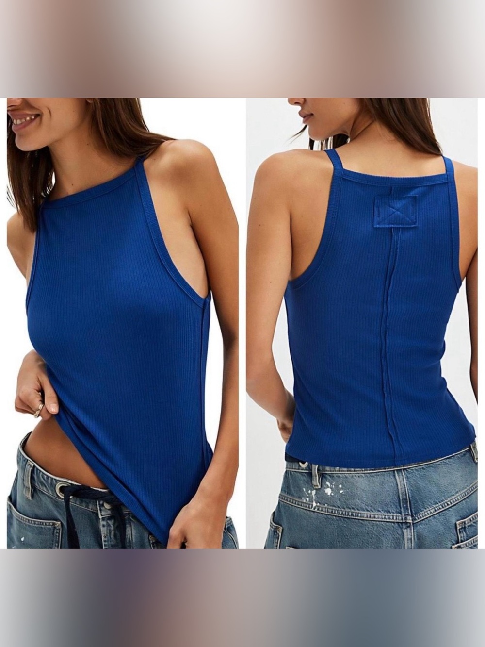 Free People/We The Free Mia Tank Top, Navy Blue, NWOT, Women’s Multiple Sizes